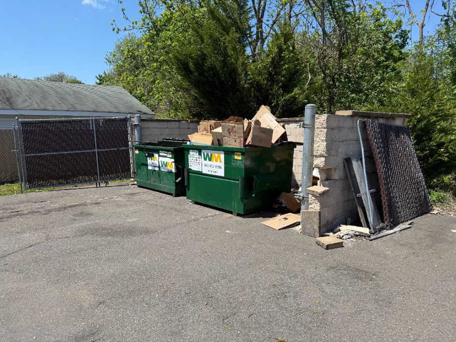 Before — Exterior — Broken Dumpster Gate — GSD Home Improvement South Jersey