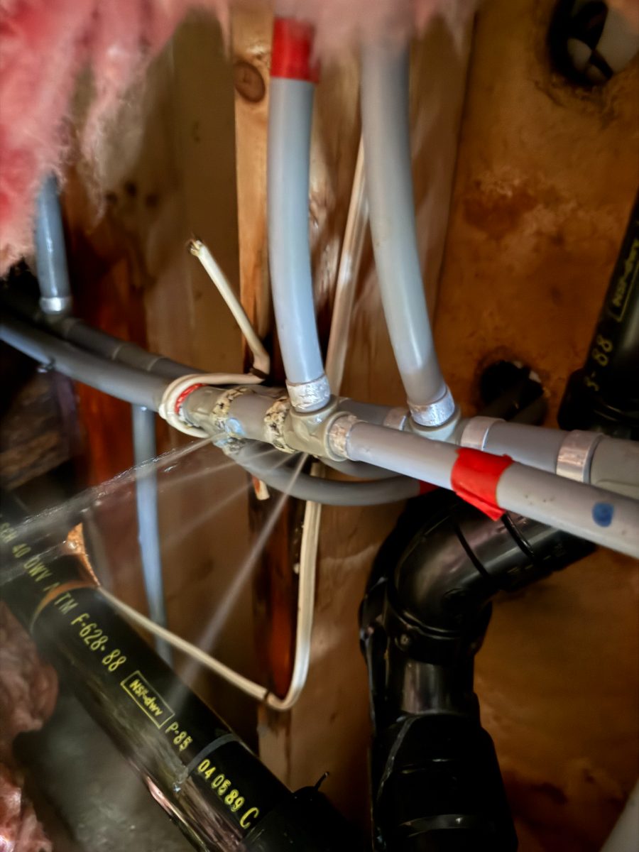 Before — Plumbing — Supply Line Leak under home Repair — GSD Home Improvement South Jersey