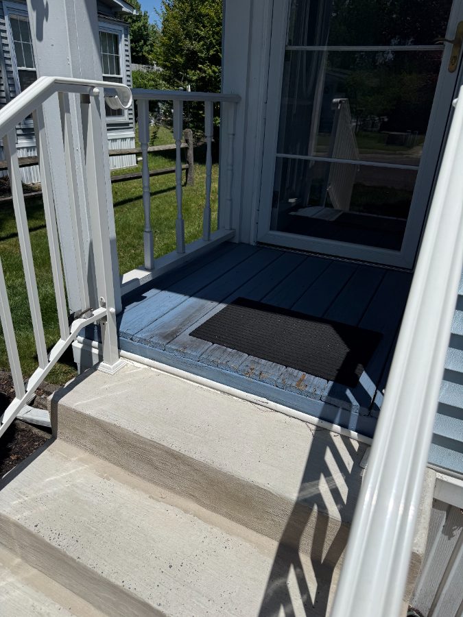 Before — Deck / Patio — Front Porch Redo in DeckOver — GSD Home Improvement South Jersey