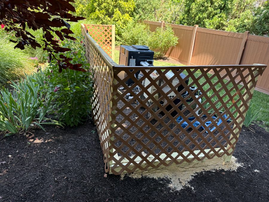 After — Exterior — Custom Pool Equipment Privacy Screen — GSD Home Improvement South Jersey