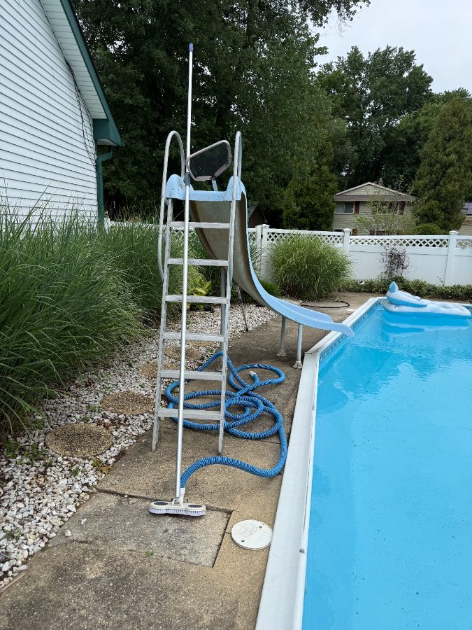 Before — Exterior — Pool Slide Removal — GSD Home Improvement South Jersey
