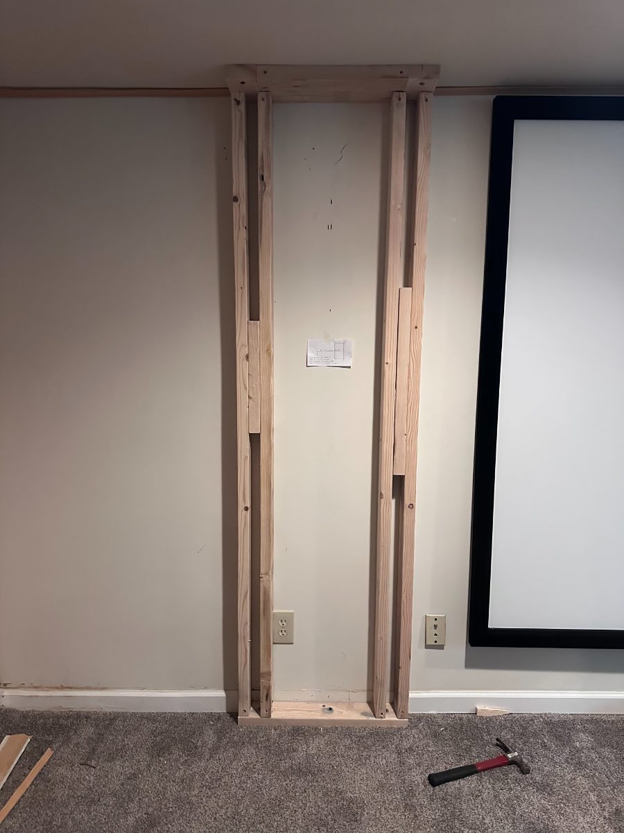 After — Carpentry — Custom Basement Wall Framing for Tonal Installation — GSD Home Improvement South Jersey